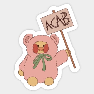 Acab duck plushie Sticker